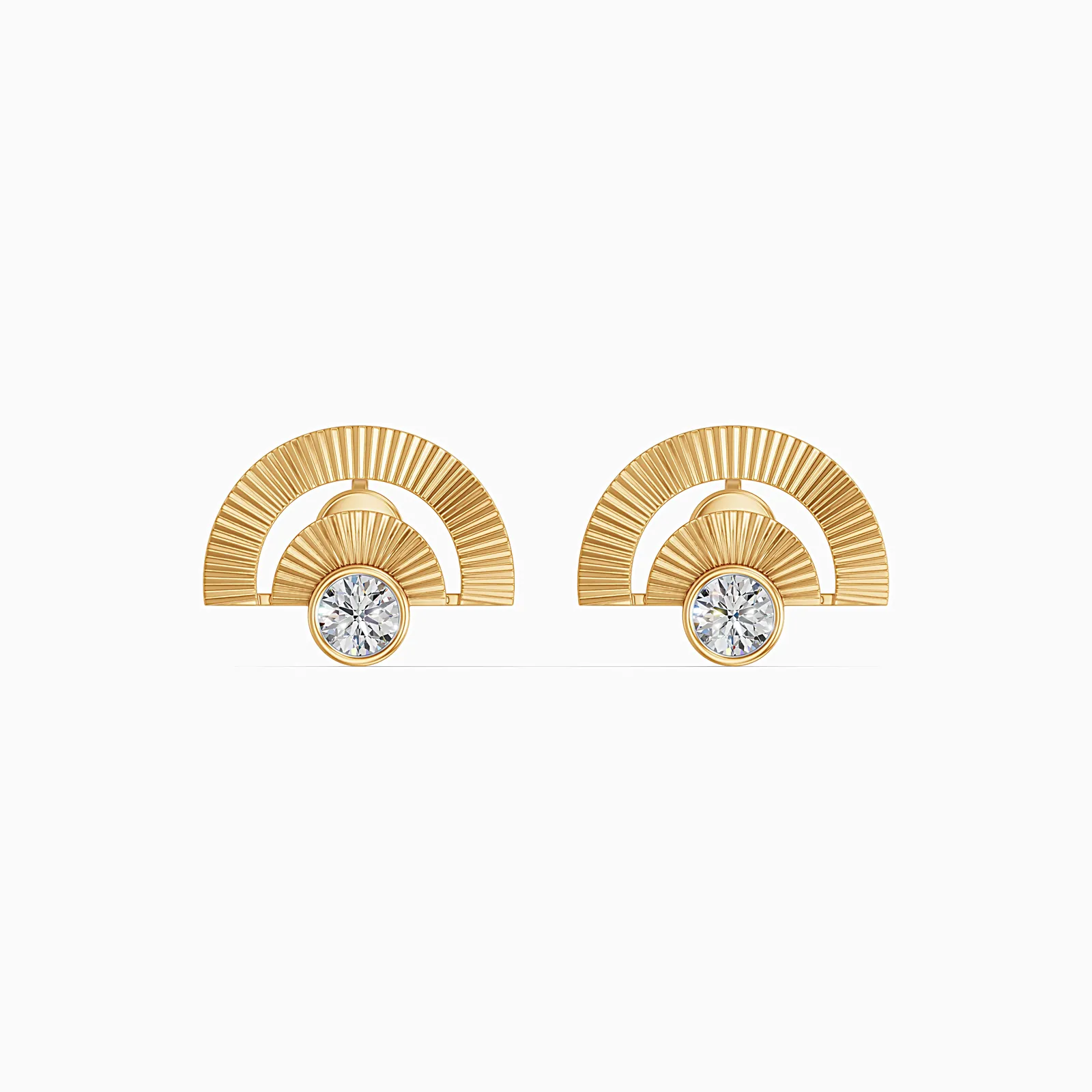 Fayette Fan Earrings — front view