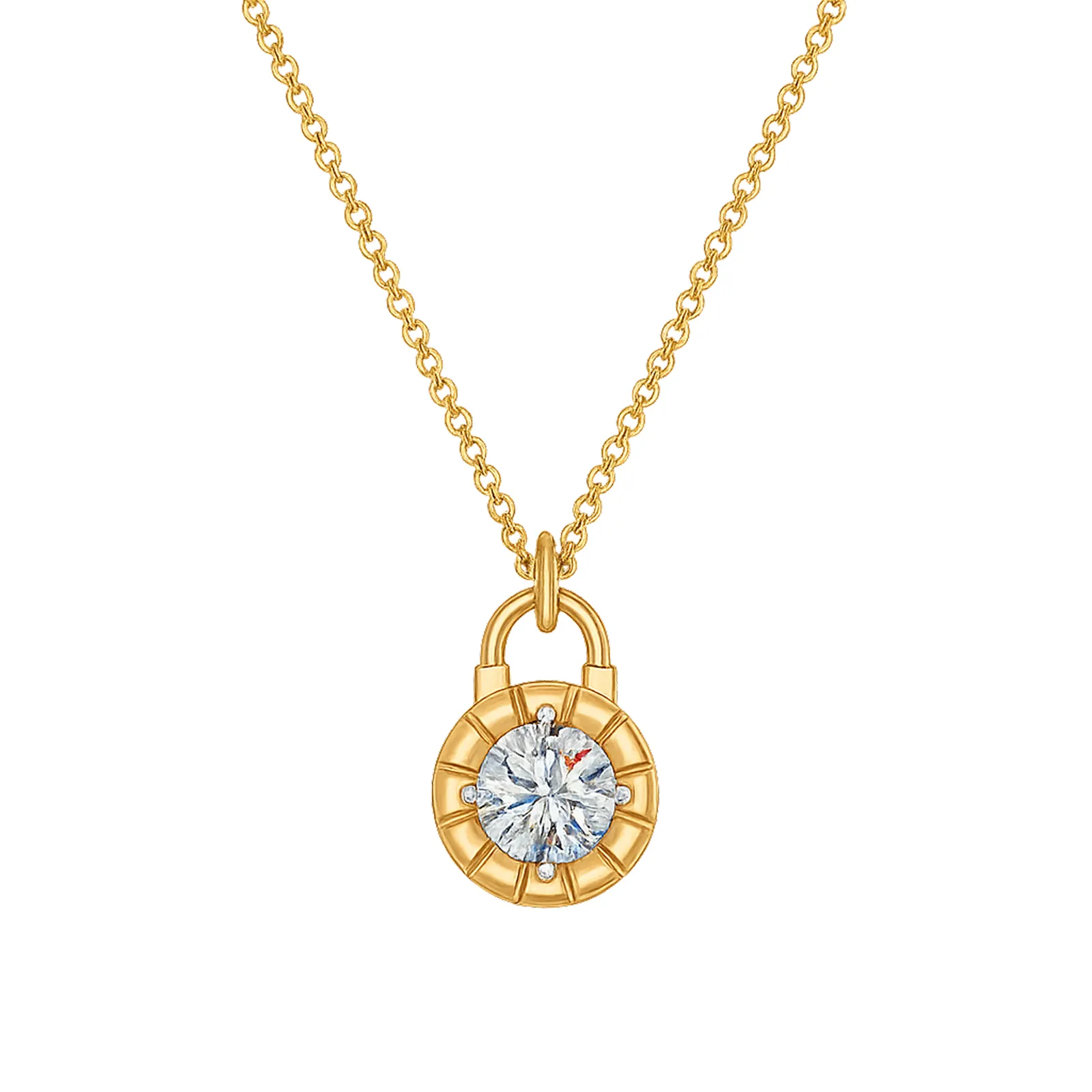 Serrure Padlock Pendant — front view